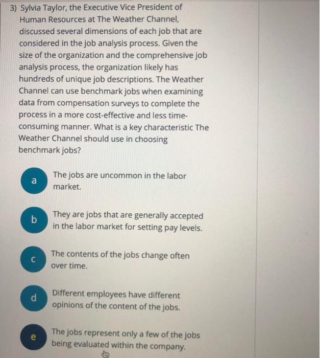 3) Sylvia Taylor, the Executive Vice President of