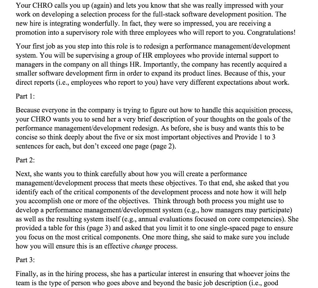 Mapping the Process onto Objectives Component:
