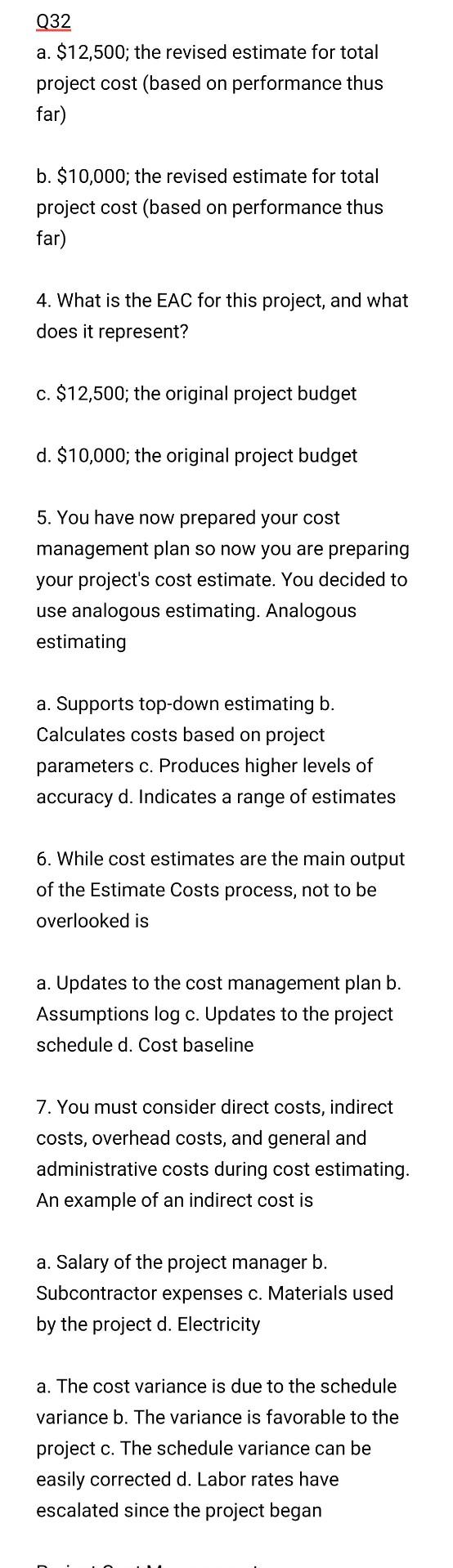032 a. $12,500; the revised estimate for total