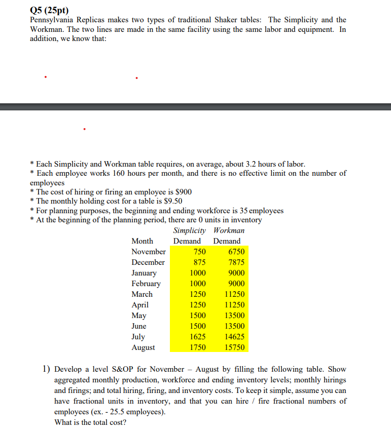 Please use Excel to solve this problem while