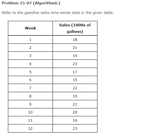 a) 3 b) 4 c) 5 Problem 15-07 (Algorithmic) Refer