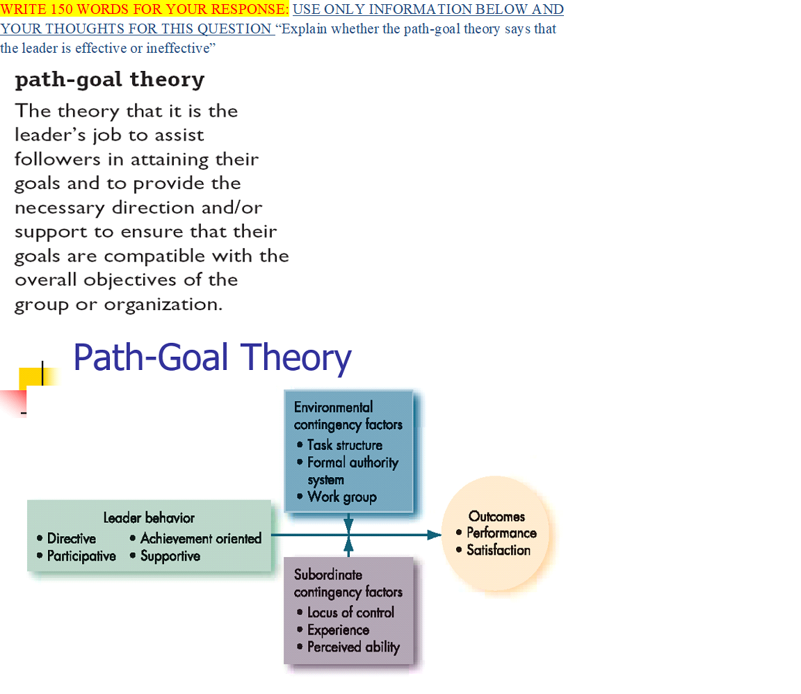 WRITE 150 WORDS FOR YOUR RESPONSE: USE ONLY