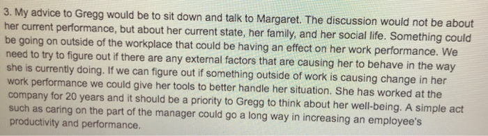 3. My advice to Gregg would be to sit down and