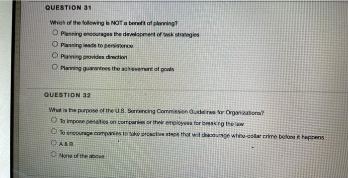 QUESTION 31 Which of the following is NOT a