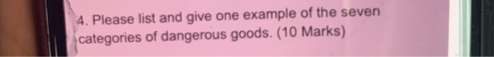 in detail please 4. Please list and give one