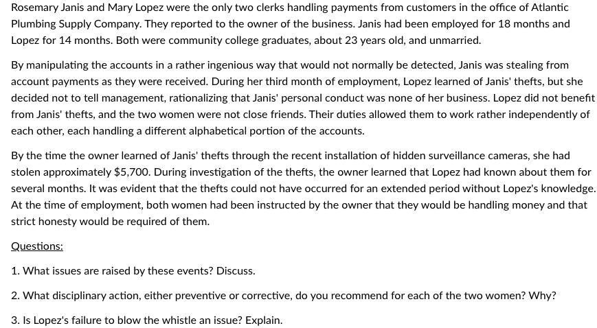 Rosemary Janis and Mary Lopez were the only two