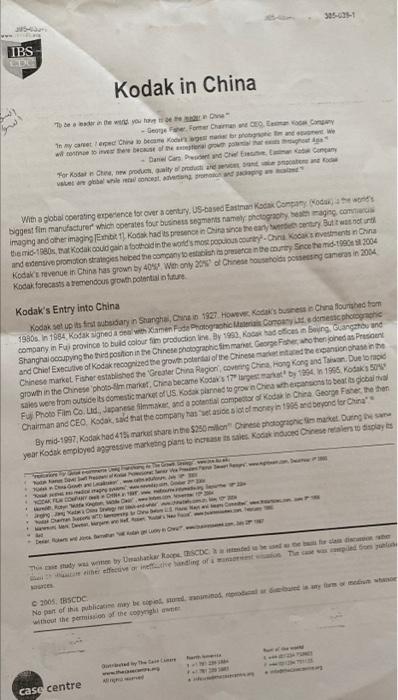 case study about kodak in china when they say