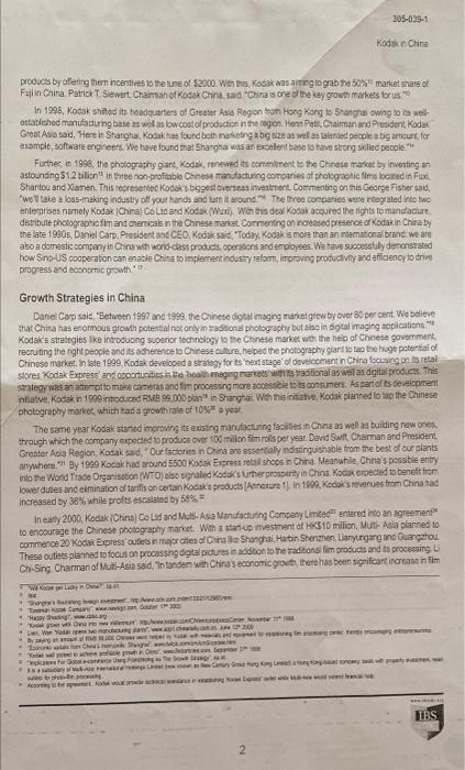 case study about kodak in china when they say