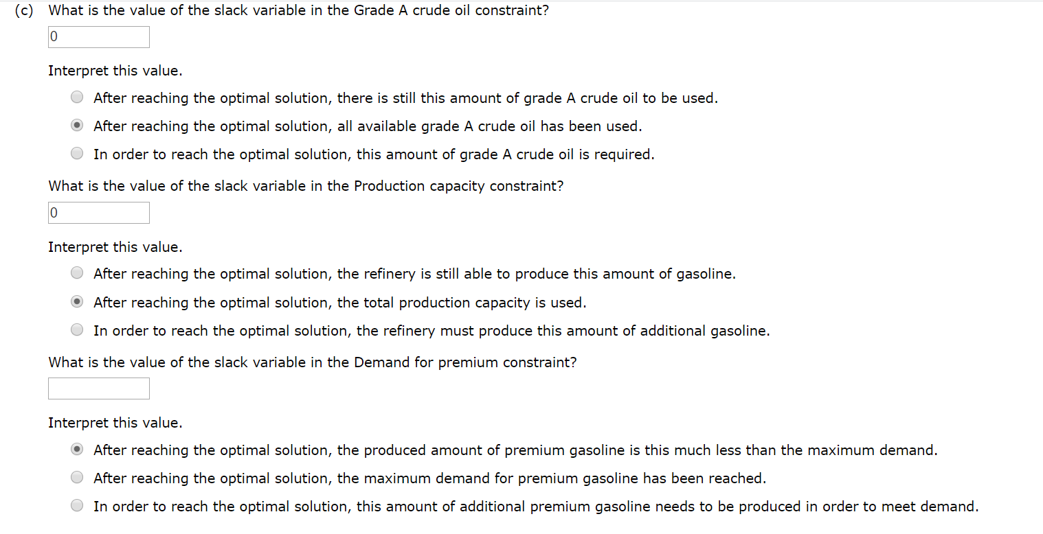 Southern Oil Company produces two grades of