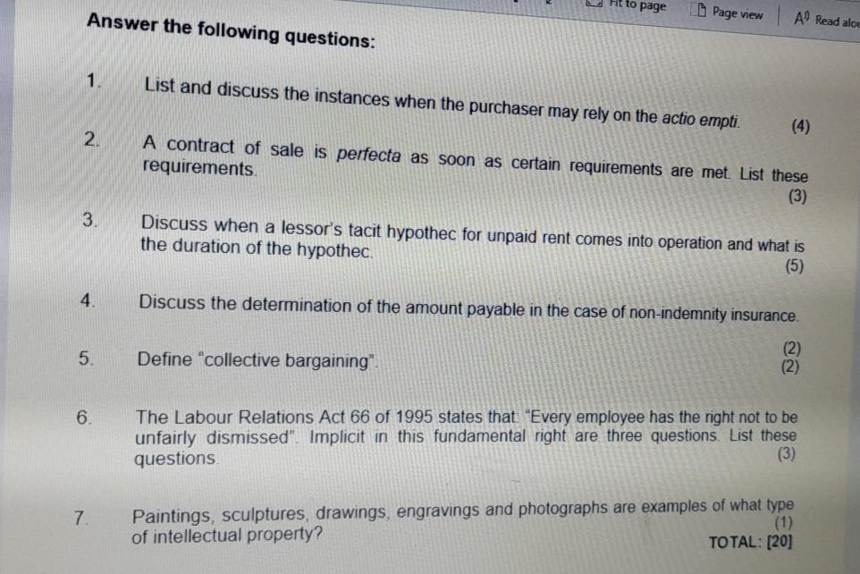 page Answer the following questions: Page view AD