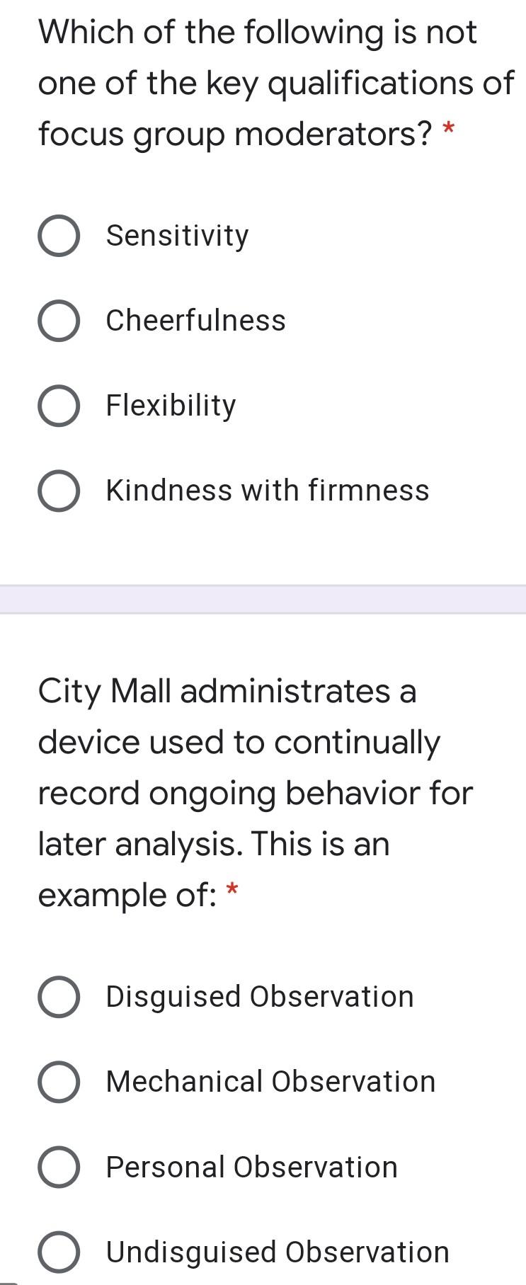 Which of the following is not one of the key