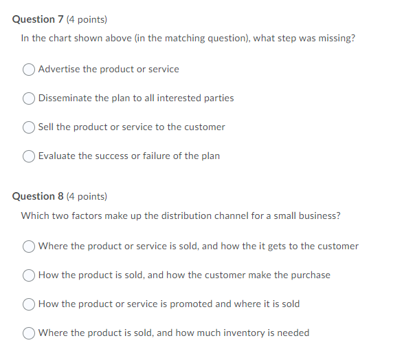 Question 7 (4 points) In the chart shown above