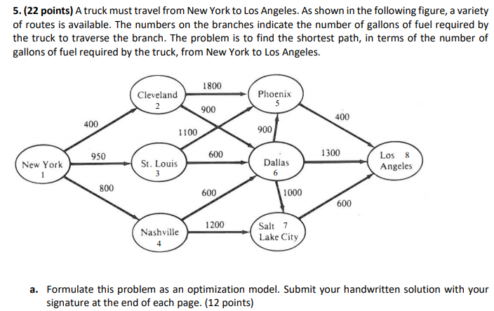 It should be answered handwritten 5. (22 points)