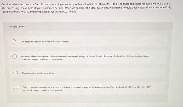 Consider a two-step process. Step 1 consists of a