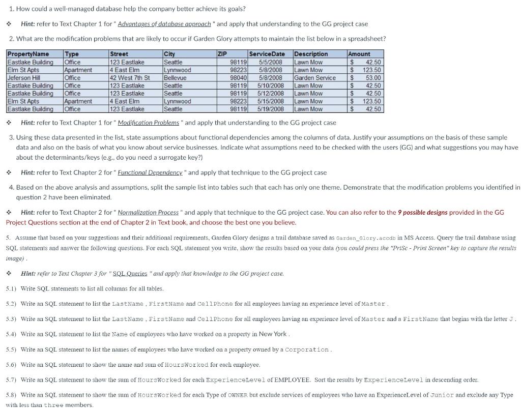 Please give detailed answers 1. How could a