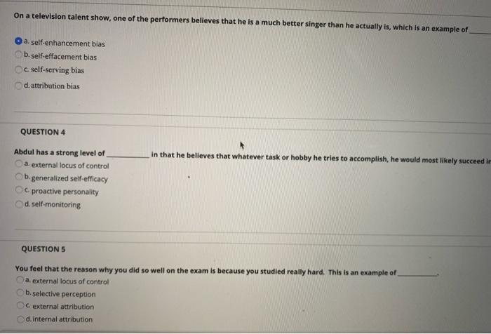 QUESTION 13 You don't feel like you're being