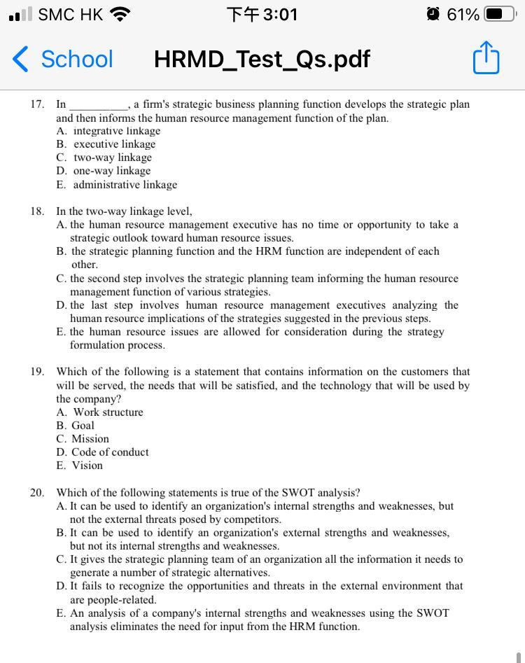 . SMC HK TF3:01 61% < School HRMD_Test_Qs.pdf 17.