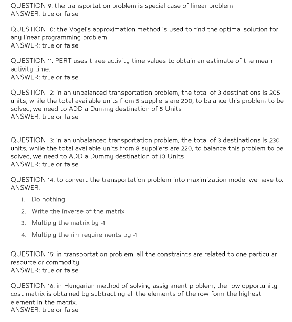 main text book: operations research p. rama