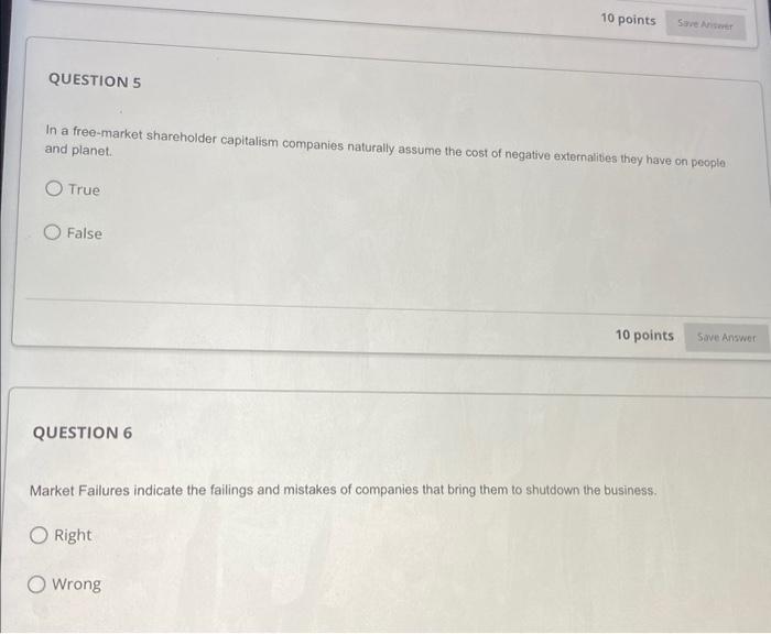 In a free-market shareholder capitalism companies