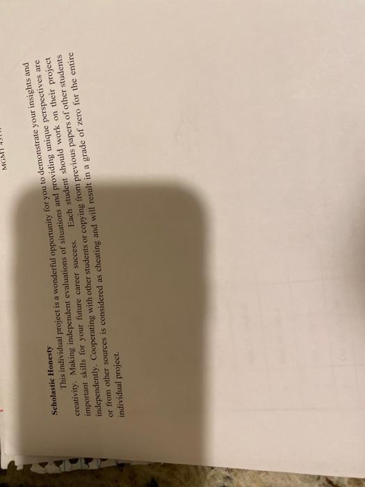 MOMT 4311. Profesor Y MGMT 4311 Human Resource