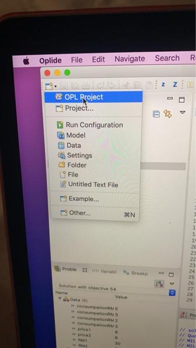using "ibm cplex optimization studio only" Simple