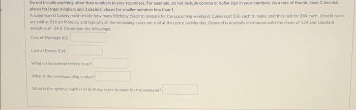 fill in the blanks Do not include anything other