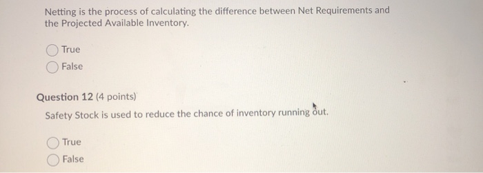 Netting is the process of calculating the