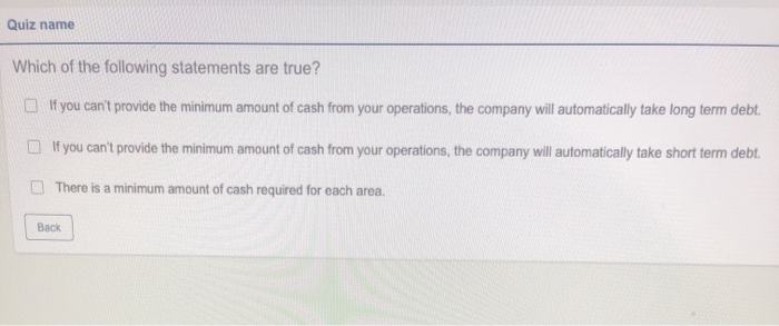 Quiz name Which of the following statements are