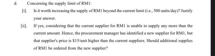 A company manufactures seven different products: