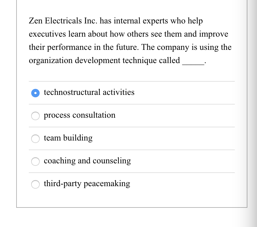 Zen Electricals Inc. has internal experts who