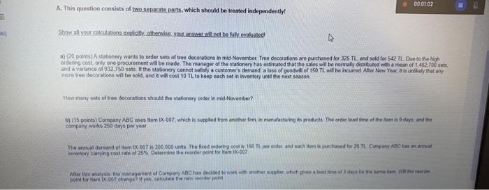 00:01Z A. This question consists of two separate