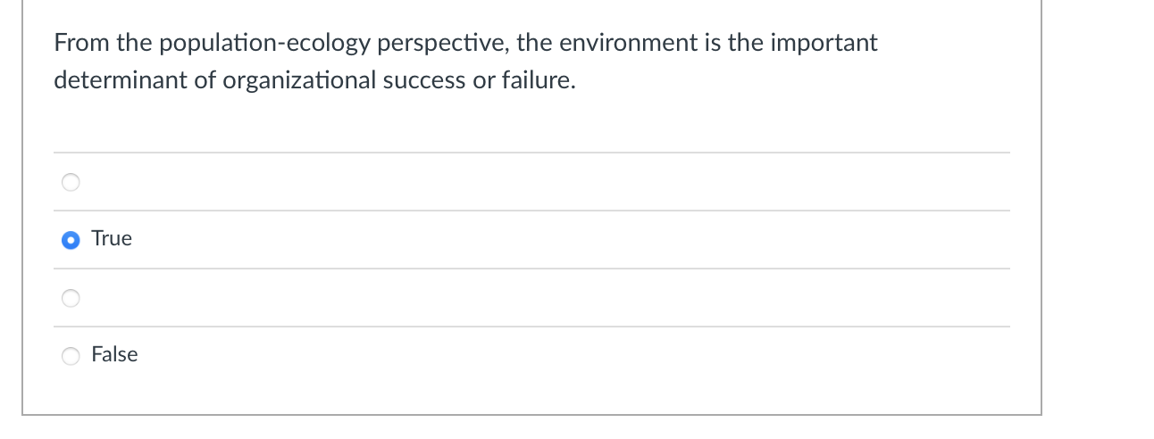 From the population-ecology perspective, the
