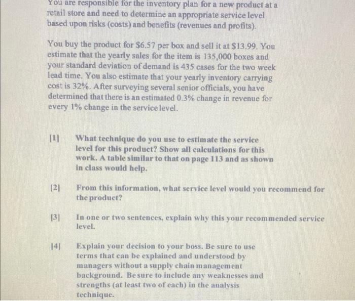 1-4 with the caluclations please. the last