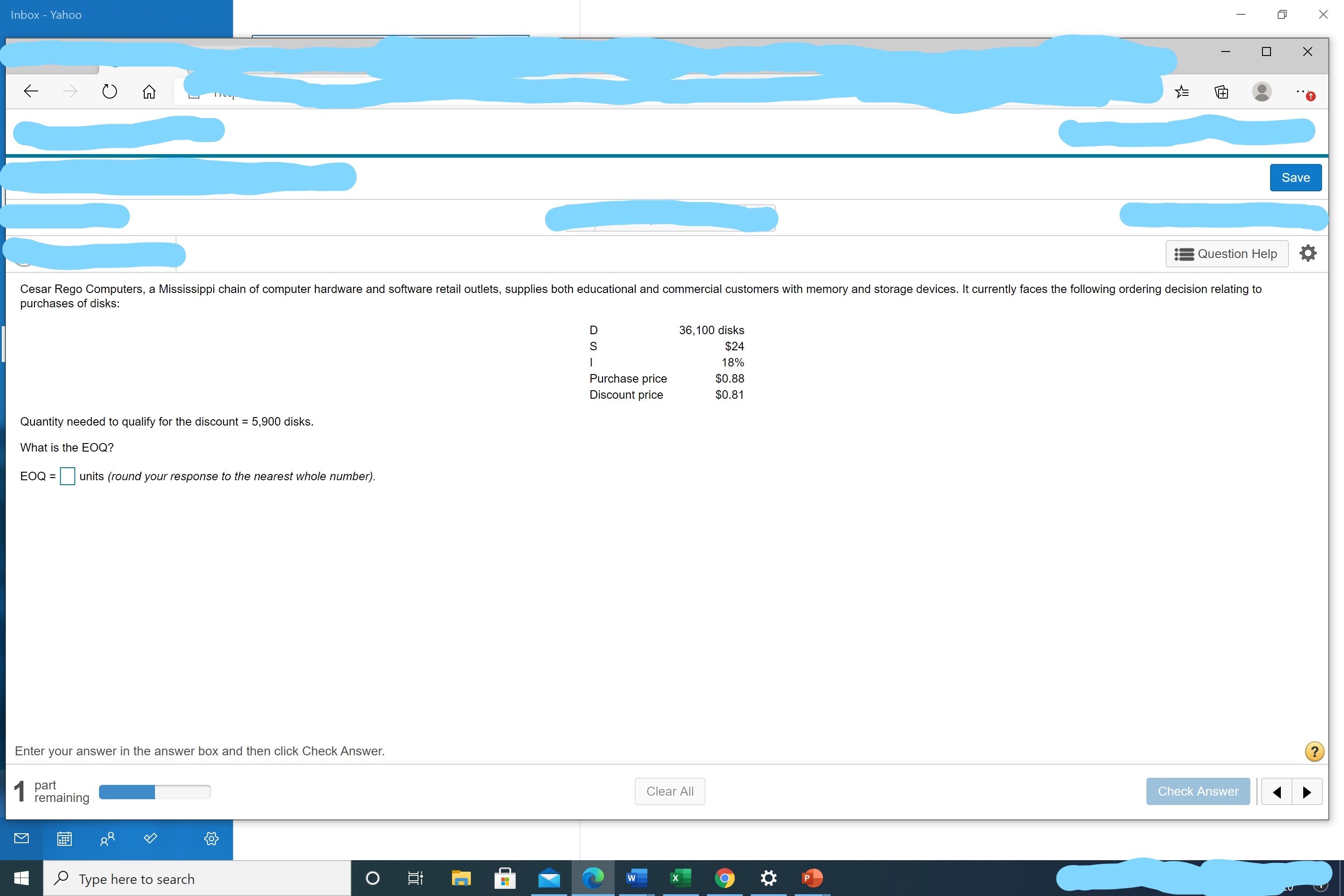 Inbox - Yahoo - Save Question Help Cesar Rego