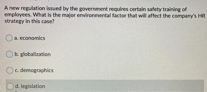 A new regulation issued by the government