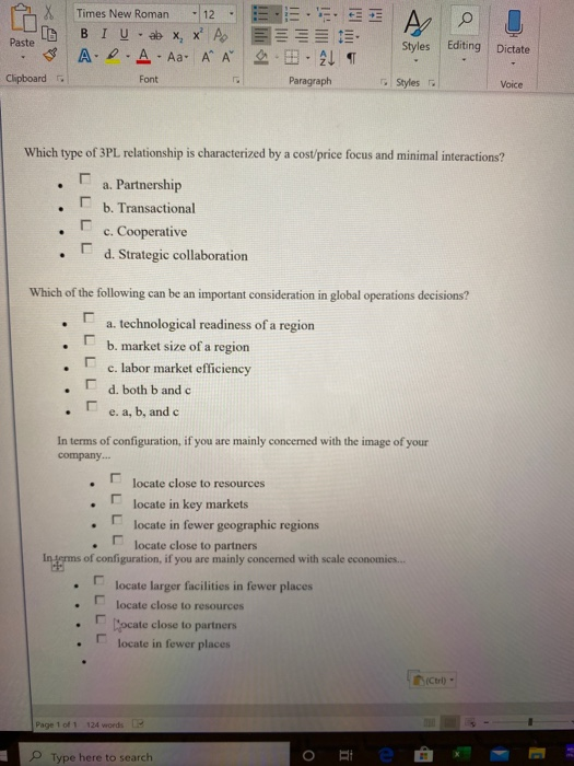 please answer them all I . Clipboard w Roman 12