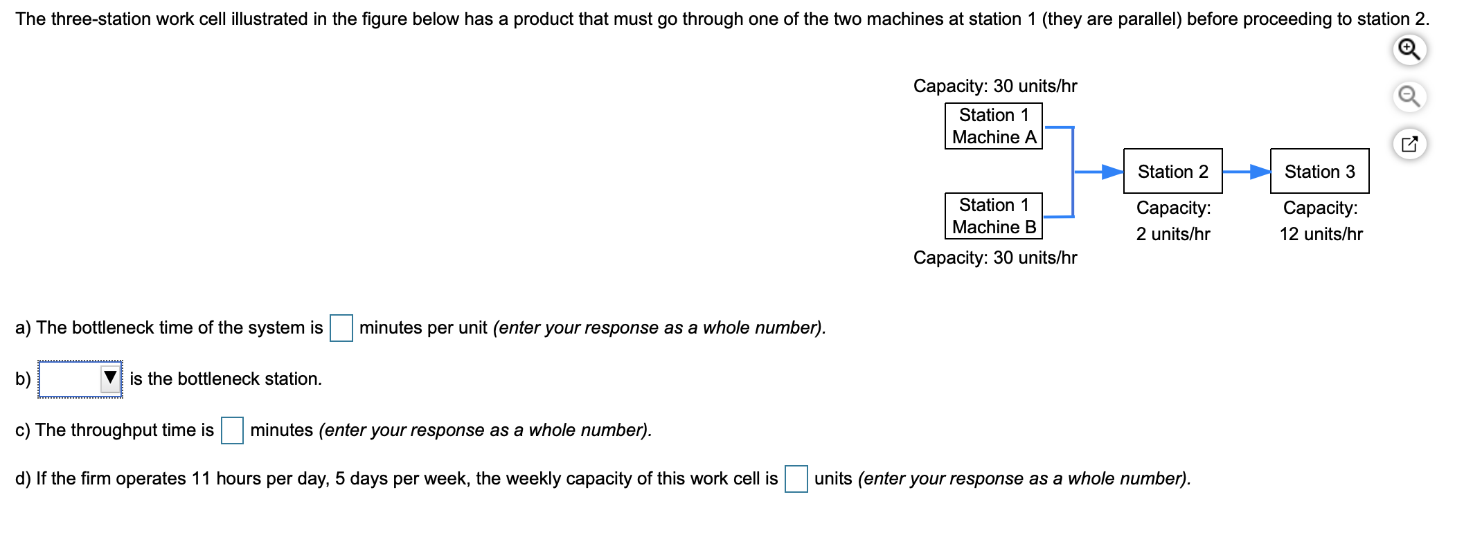 The three-station work cell illustrated in the
