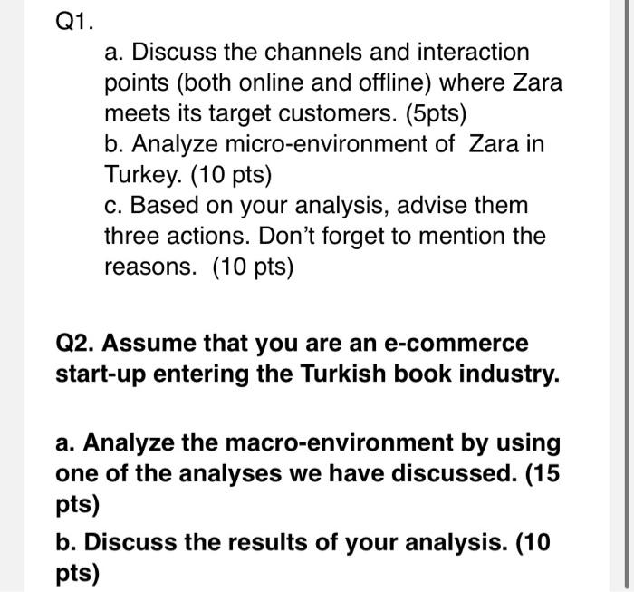 Q1. a. Discuss the channels and interaction