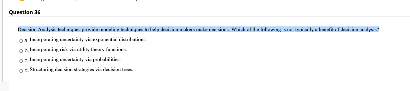 Question 33 What does regression analysis attempt