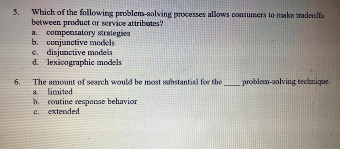 Which consumer choice model involves choosing