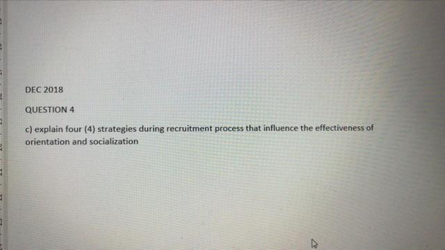 DEC 2018 QUESTION 4 c) explain four (4)