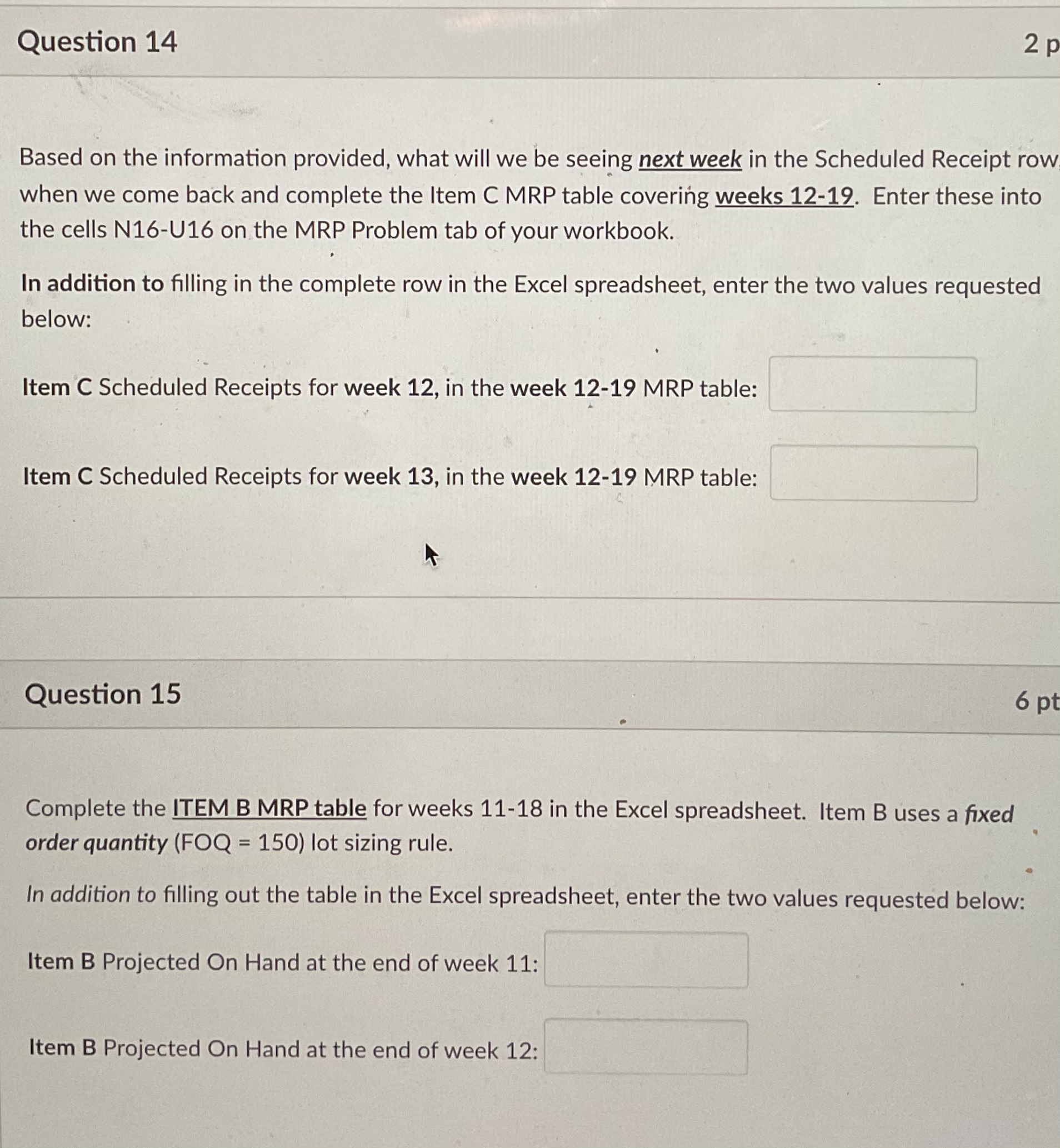 Based on the information provided, what will we