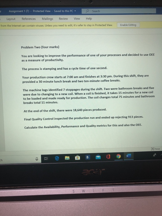 Assignment 1 (7) . Protected View - Saved to this