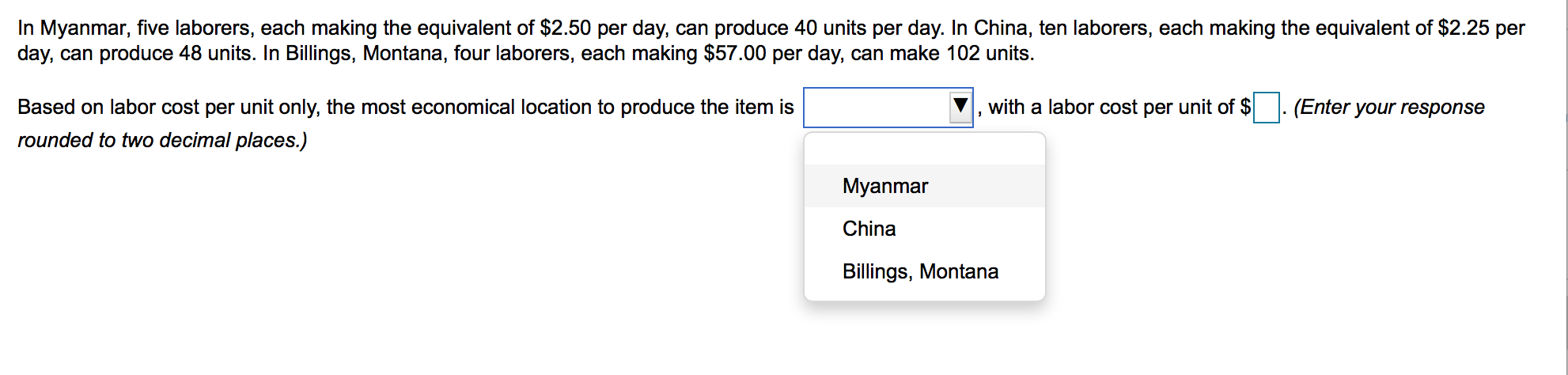 In Myanmar, five laborers, each making the