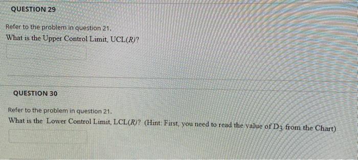 QUESTION 21 In a quality control test, 8 samples,