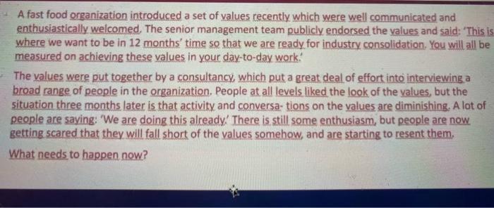 A fast food organization introduced a set of