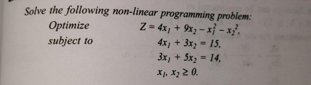 Operations Management Solve the following
