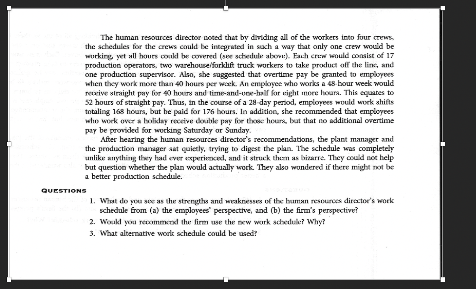 CASE The Alternative Work Schedule March 13