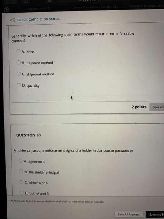 Take Tost Business Lawl Students HVCC Course