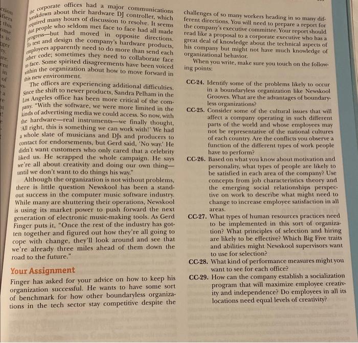 please read the following case then answer the